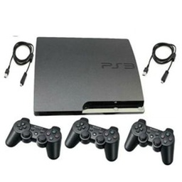 Sony PlayStation 3 Slim - 320 Go + 3 Manettes + 2 Câbles De Rechargement De Manettes + 25 Jeux Intégrés - Noir (Reconditionné)