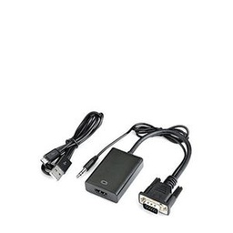Câble Adaptateur Convertisseur VGA Mâle Vers HDMI Femelle Sortie 1080 P HD+Audio TV AV HDTV - Noir