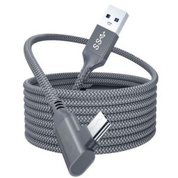 Link Braided 5m USB3.2 Elbow Cable Accessories Data Cable Data Transmission-gray