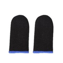 Game Finger Cots Mobile Game Touch Screen Ultra-Thin Breathable Non-Slip Anti-Sweat And Anti-Fingerprint Finger Cots-black+blue