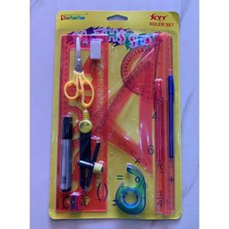 Ensemble Géométrique + Accessoires Pour écolier - Rouge