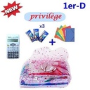 Les Cahiers De La Reussite Kit Scolaire 1ère-D + 5PCS De Chemises - Calculatrice Et  3PCS D'ensable Géo Offert - Multicolore