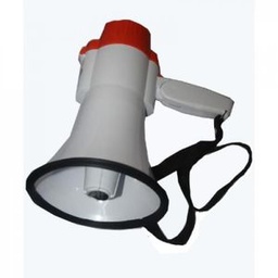 Pawood Megaphone Moyen Avec Support USB - Blanc/orange