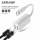 Double Charge Adaptateur D'éclairage Casque 2 En 1 Charge Pour Iphone Audio Convertisseur De Câble