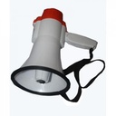 Pawood Megaphone Moyen Avec Support USB - Blanc/orange
