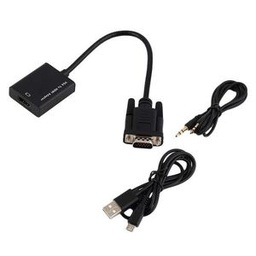 Convertisseur Adaptateur VGA Vers HDMI Audio-Video  PC DVD HD