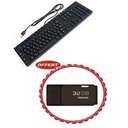 Clavier Filaire USB + Clé USB 2.0 Toshiba 32Go