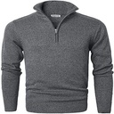 Pull à Col Roulé avec Fermeture Eclaire en Coton