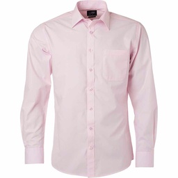 CHEMISE POPELINE MANCHES LONGUES - JN678 - HOMME - ROSE CLAIR