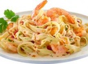 Tagliatelle aux gambas & curry
