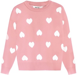 Fille Sweat Shirt Pull Hiver Manche Longue avec Coeurs