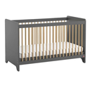 Lit pour bébé Leaf Graphite/Bois