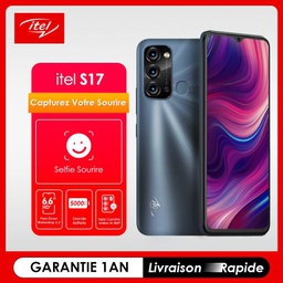 Itel S17 - 6.6" - 3G - 8Mpx - 1/16 Go - 5000mAh - Noir