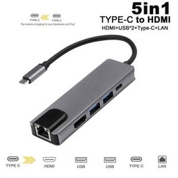 Convertisseur USB Type C Vers HDMI USB 3.1 USB-C RJ45 HUB