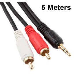 Jack 5m à 2 RCA Mâle Audio Stéréo Y Adaptateur