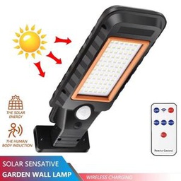 Lampadaire Solaire Télécommandé à Induction 128COB - Noir