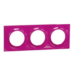 Schneider Electric Plaque 3 Postes Odace Styl - Violet