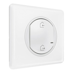 Commande générale sans fils Départ/Arrivée pour installation connectée Céliane with Netatmo complète avec plaque Blanc