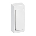 Interrupteur ou va-et-vient version étroite Appareillage Saillie - Blanc