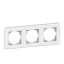 Schneider Electric Plaque 3 Postes Horizontal Leona-Blanc