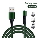 Câble De Charge Magnétique - 3 En 1-Vert