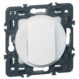 Interrupteur ou va-et-vient à couronne lumineuse Céliane - Blanc