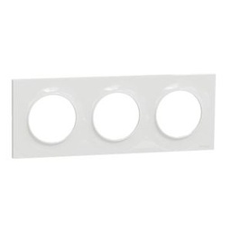 Schneider Electric Plaque 3 Postes Odace Styl - Blanc