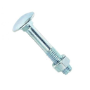 BOULON CARROS BLANC 6 x 50 / 100pc DIN603 & DIN934 (4.8) REF DMJ61007