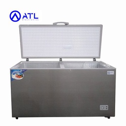 ATL Congelateur  530L - 01 Porte - Serrure - 01 Panier - Inox&amp;Silver