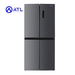 ATL Réfrigérateur Americain Total No Frost - 421L - 04 Portes - Inox &amp; Silver