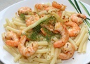 Macaronis crevettes et légumes°