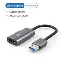 Carte Video Capture HDMI Vers USB3.0 -USB-C CABLETIME - Gris