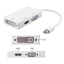 Adaptateur Mini Display - Thunderbolt2 Vers HDMI DVI VGA - Blanc
