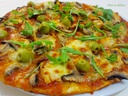 Pizza poulet champignon