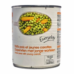 EVERYDAY PETITS POIS CAROTTES FINS 800G