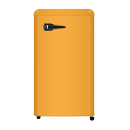  NASF1-100RT - PETIT FRIGO NASCO RETRO 1 PORTE JAUNE 100LT (76LT NET) / R600A / ECONOMIE D'ENERGIE