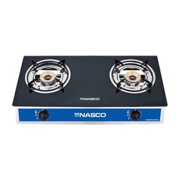  NASGS-K2CGS - RECHAUD A GAZ NASCO/ 2FEUX-VITRE INOX MIROIR/BRULEURS A GAZ EN CUIVRE