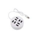 Hi Speed Multiports USB - 8 Ports - Blanc